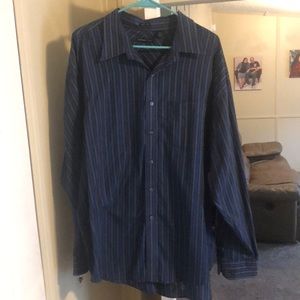 Dark blue men’s dress shirt